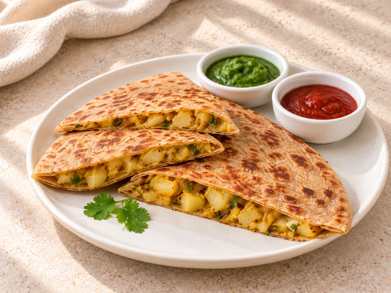 Potato Stuffed Press Paratha