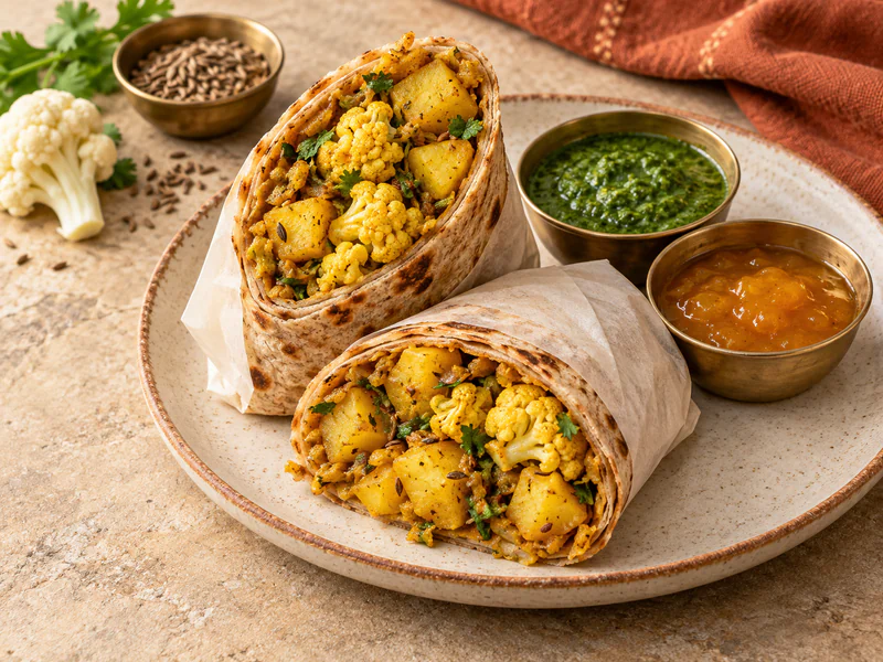 Aloo Gobi Frankie